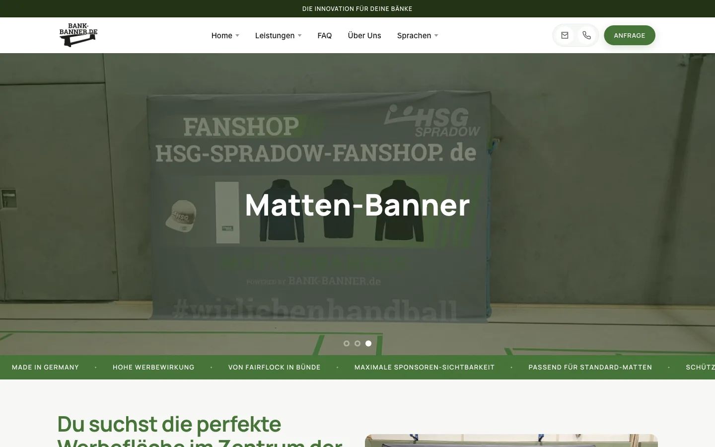 Produktseite Matten-Banner Hero auf bank-banner.de