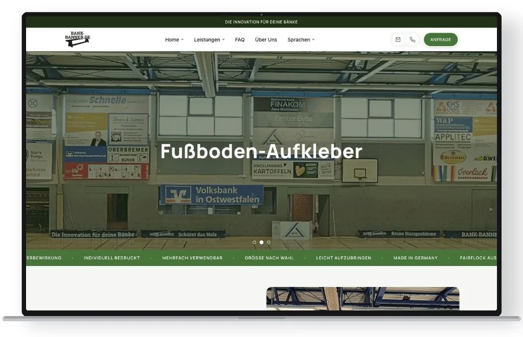 Desktop-Mockup Fußboden-Aufkleber