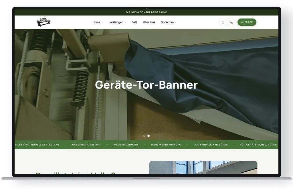 Desktop-Mockup Geräte-Tor-Banner